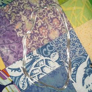 Vintage Sterling Silver Double Snake Choker Chain